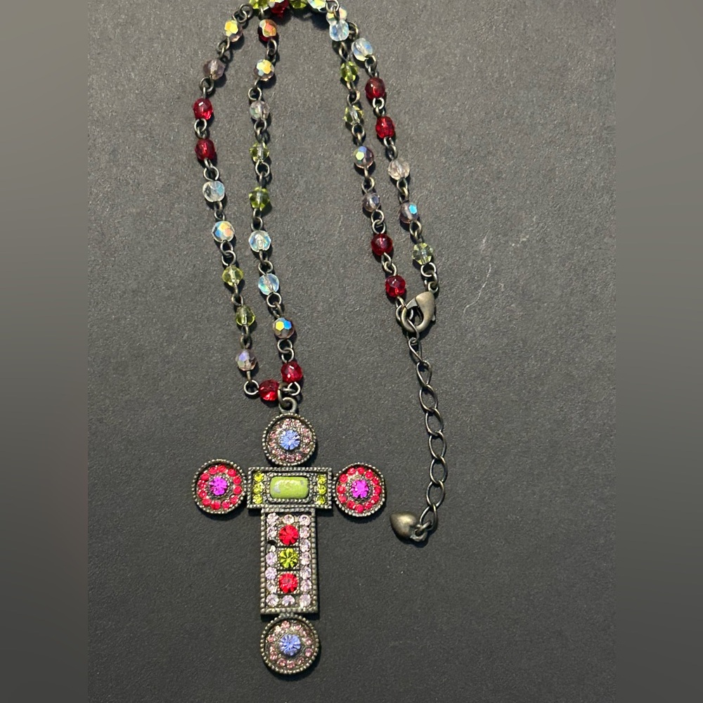 Rhinestone Cross Pendant Necklace